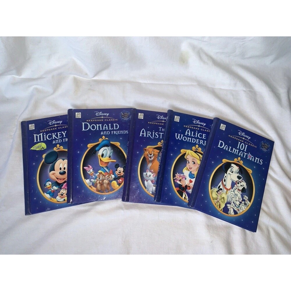 Five (5) Disney Keepsake Classics Books Read & Play Activity Journal Used
